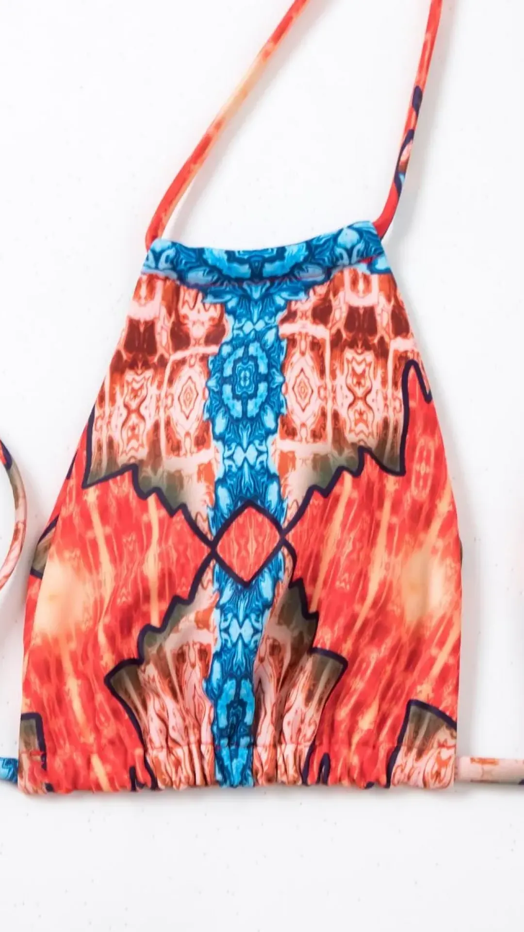Conjunto biquini con cordones estampado tribal
